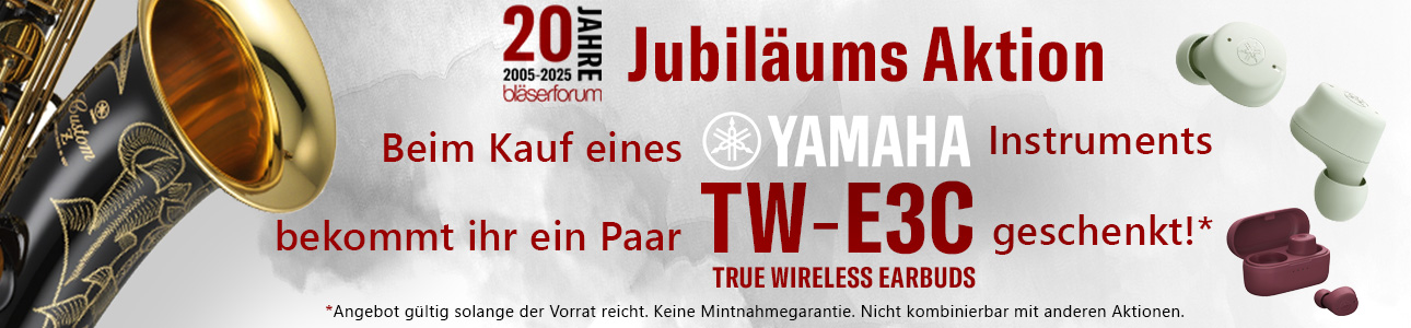 Jubiläums Angebot - Beim Kauf eines YAMAHA Instruments bekommt ihr ein Paar YAMAHA Ear Buds geschenkt!
